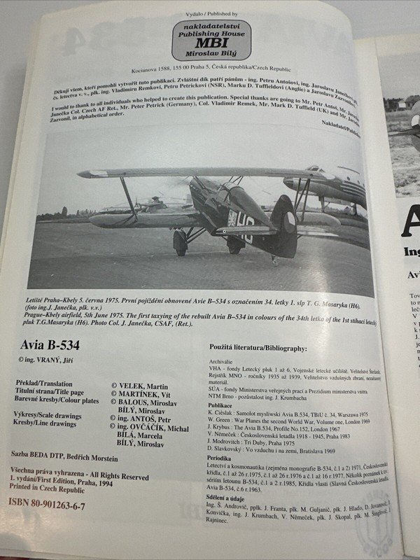 AVIA B-534 - Written In Polish & English gallery