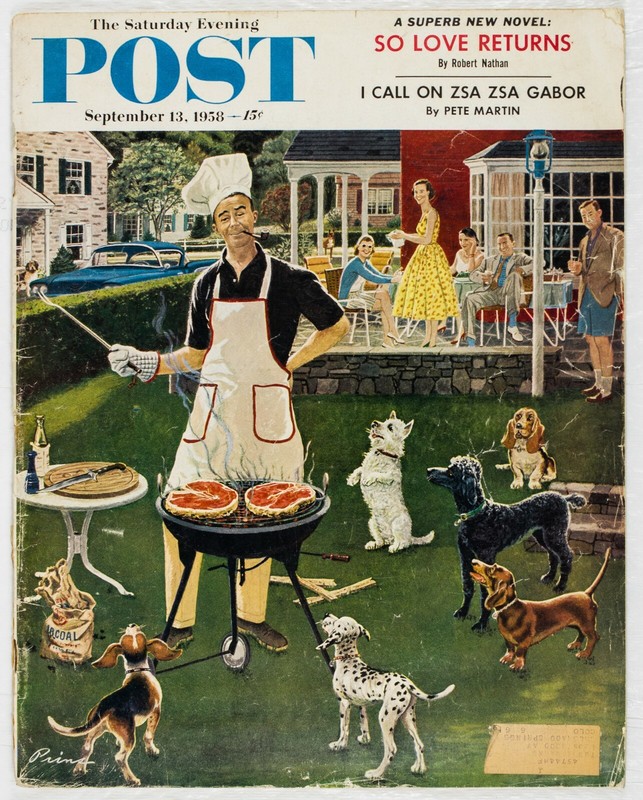 BBQ DOG CATCHER SATURDAY EVENING POST MAGAZINE 44 LgAds SEPTEMBER 13 1958 M43