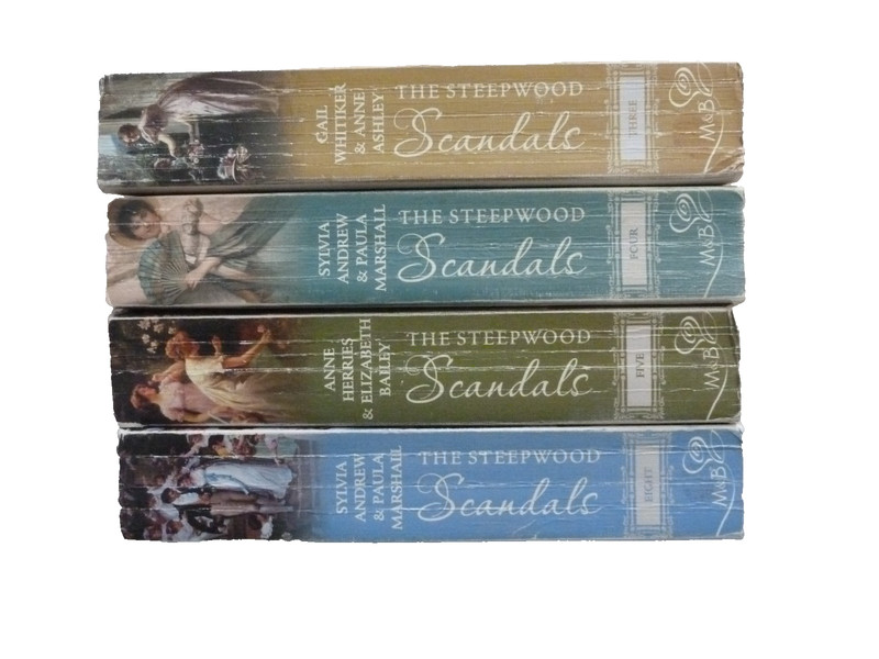 FOUR (4) STEEPWOOD SCANDALS paperbacks with 8 novels Books 3, 4, 5 & 8