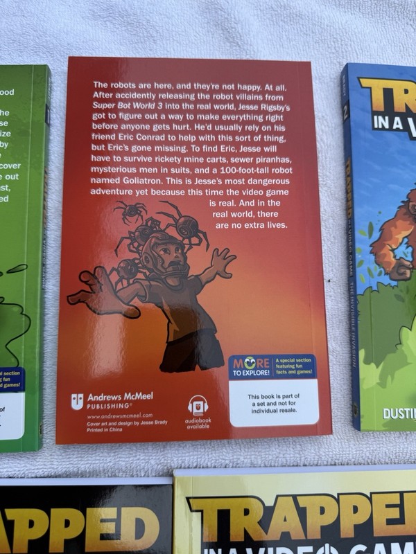 New! Trapped in a Video Game: The Complete Series 1-5 Paperback Dustin Brady gallery