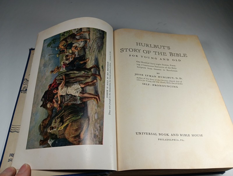 Vintage 1932 Hurlbut's Story Of The Bible Jesse Lyman Hurlbut Blue Cloth gallery