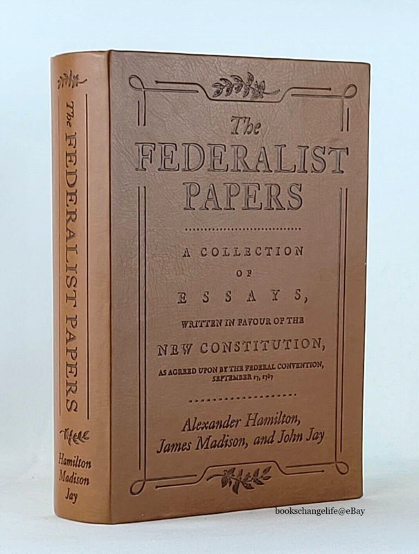 COMMON SENSE, FEDERALIST PAPERS, CONSTITUTION +3 *Set of 6 Leather Book Set NEW* gallery