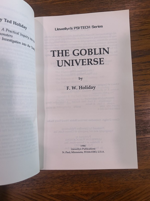 The Goblin Universe By Ted Holiday 1st Edition 1986 Paranormal gallery