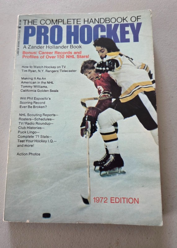 The Complete Handbook of Pro Hockey, 1972 Season by Zander Hollander – Paperback