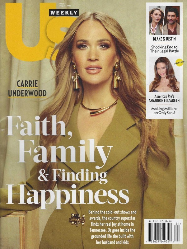 US Weekly Magazine May 25th 2026 Carrie Underwood