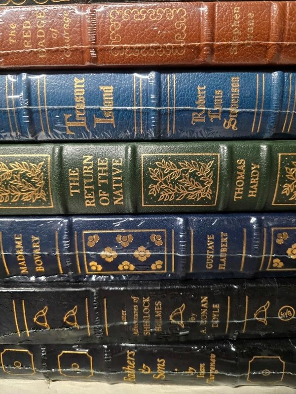 LOT OF 21 EASTON PRESS BOOKS CLASSICS SHERLOCK HOLMES STEINBECK FAUST SEALED gallery