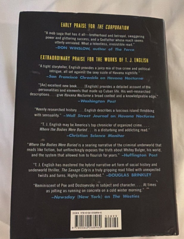 Corporation An Epic Story T.J. English Hardcover HarperCollins 2018 gallery
