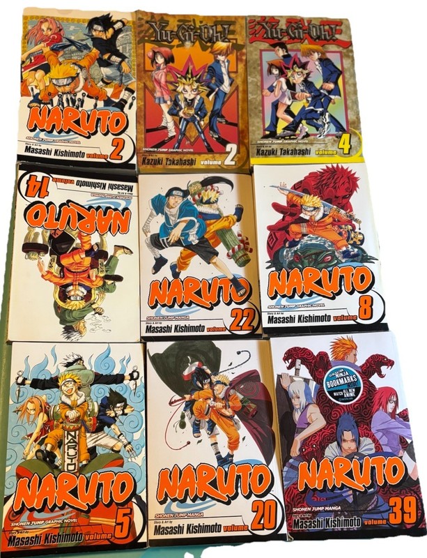 Naruto, Paperback By Masashi Kishimoto – GOOD Yu Gi OH Lot 9 books