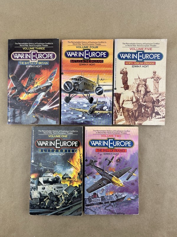 War In Europe: Volumes 1-5; Edwin P. Hoyt, Avon War, First Printings, WWII, PB