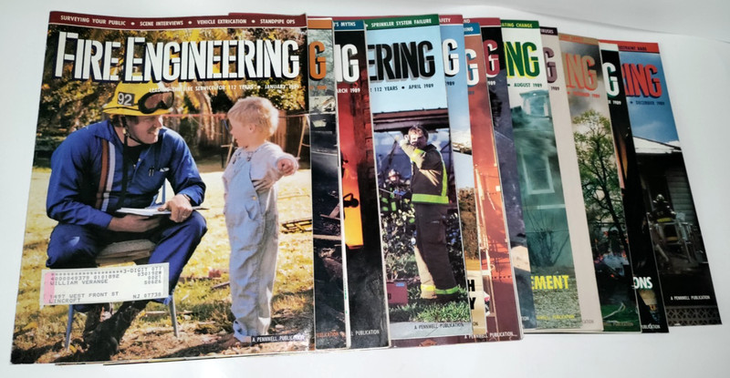 Fire Engineering Magazine 1989 Full Run 12 Issues