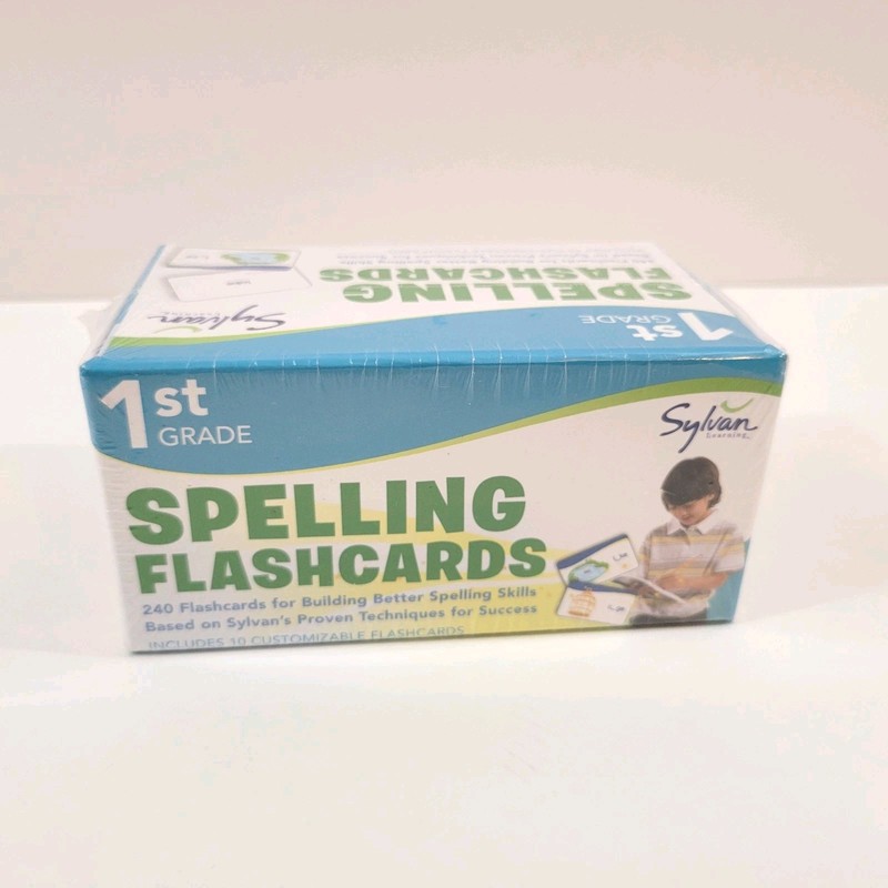 NEW First Grade Spelling Flashcards Sylvan Learning 2011 Random House Sealed Box gallery