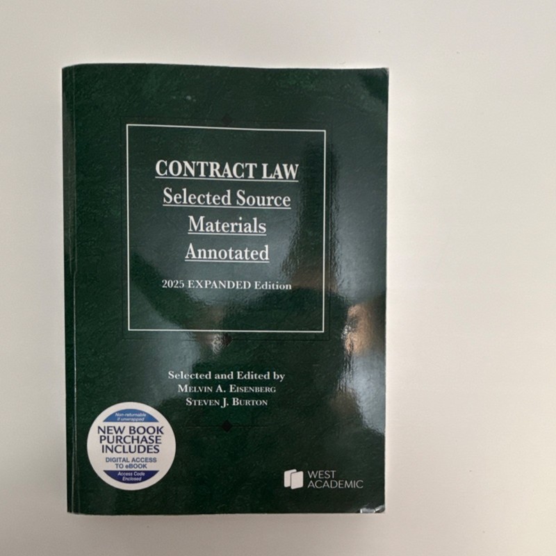 West Academic Contract Law 2025 Eisenberg Burton