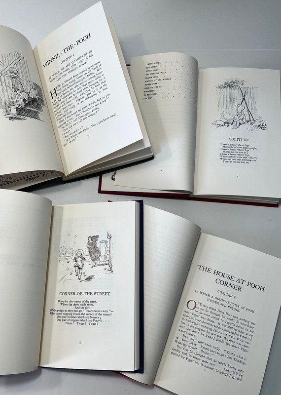 Complete Set Winnie-the-Pooh First Edition Facsimiles~ A.A.Milne w/ Dust Jackets gallery