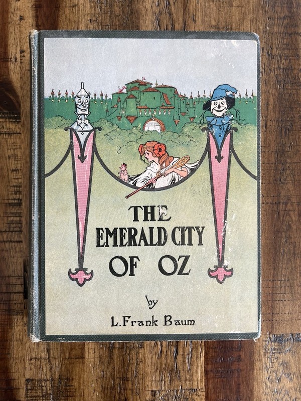 The Emerald City of Oz Frank Baum 1st Edition Later Print 12 Color Plates C1920s