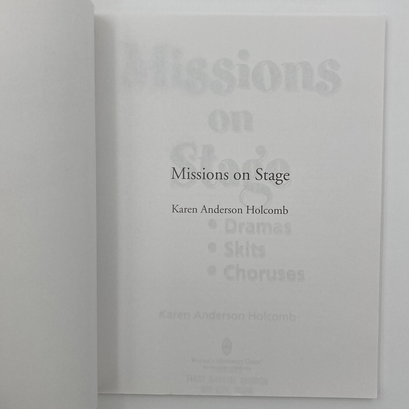 Missions on Stage by Karen Anderson Holcomb 2004 PB VGC Ex-Lib 101 pages gallery