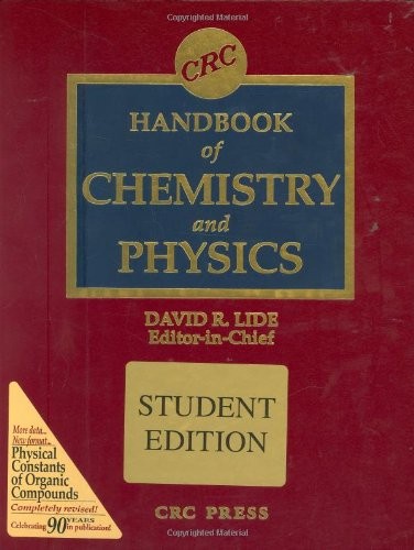 CRC HANDBOOK OF CHEMISTRY AND PHYSICS, 84TH EDITION By David R. Lide – Hardcover