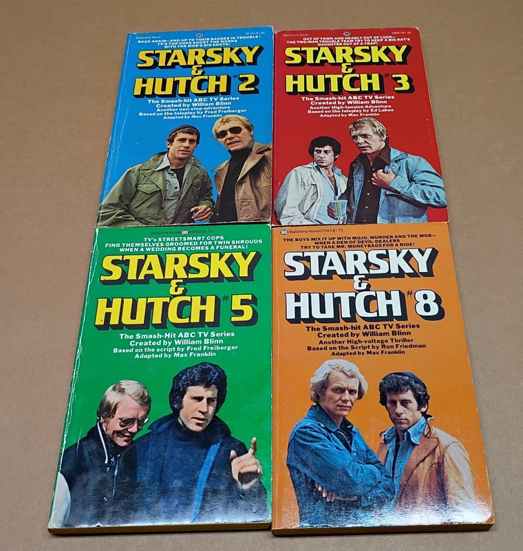 Starsky & Hutch # 2 3 5 8 TV Show Tie-in Vintage Paperbacks LOT Max Franklin