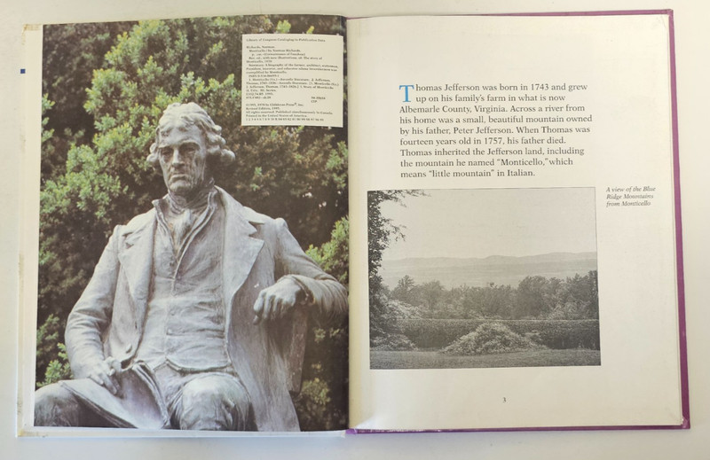 Norman Richards Monticello Book 1995 HB gallery