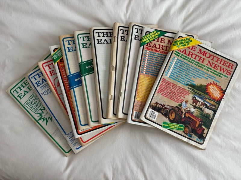 11 Vintage Mother Earth News. 57,65,66,67,68,69,70,71,72 77 & 78.