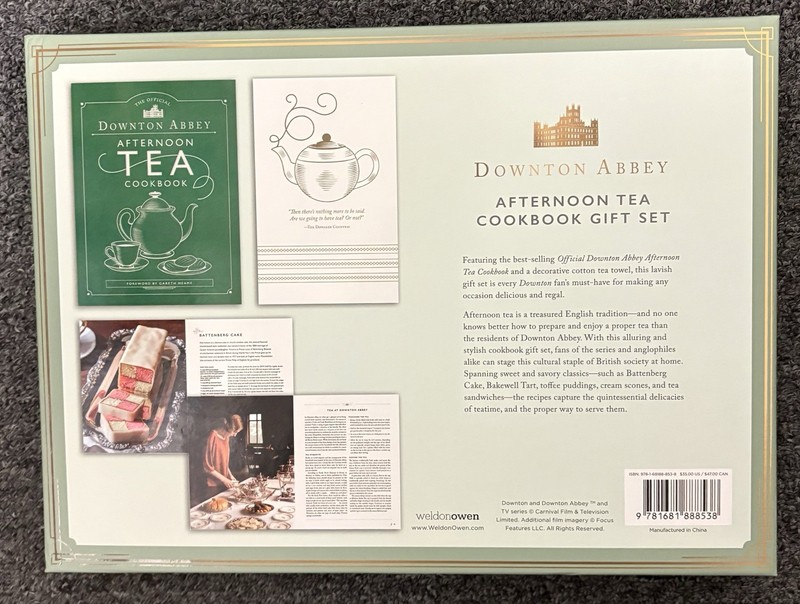 The Official Downton Abbey Afternoon Tea Cookbook Gift Set book&towel Like New gallery