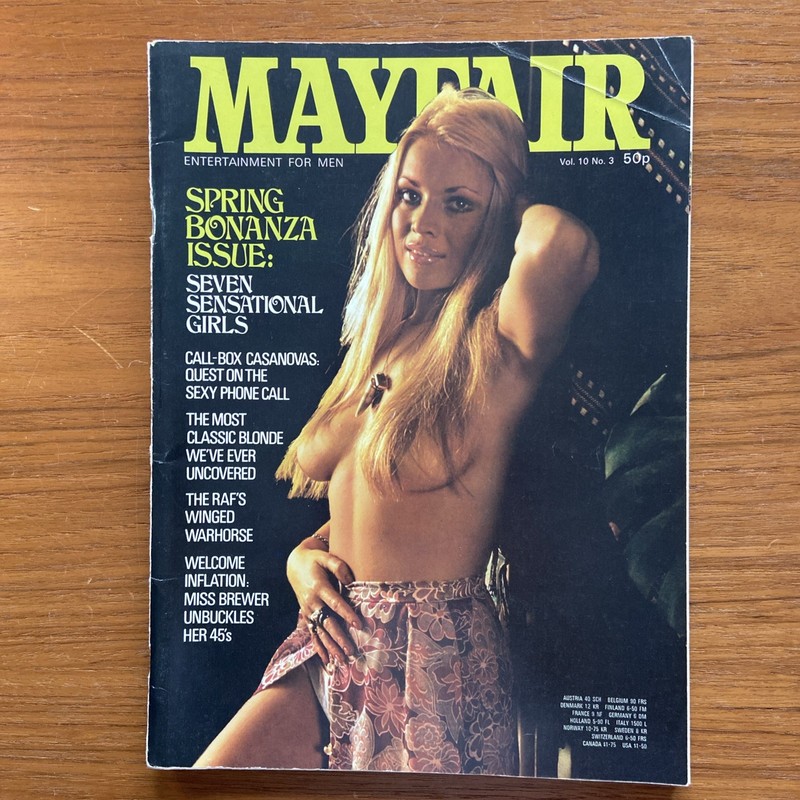 Vintage Mayfair Magazine Vol. 10 No. 3 March 1975 Eva Von Bork