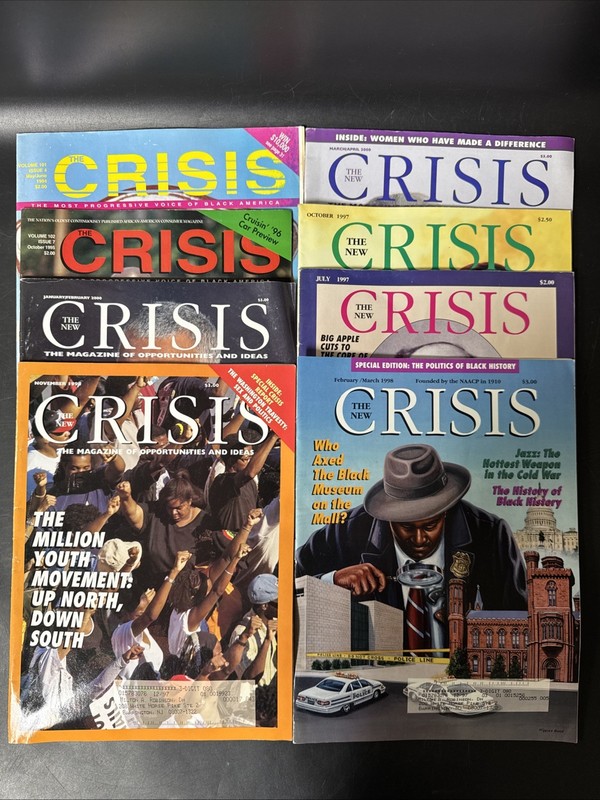 THE NEW CRISIS magazines Lot Of 8 (1994, 1995, 1997, 1998, 2000)