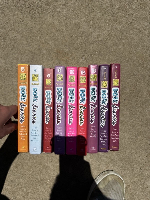 Lot Of 9 Dork Diaries Books By Rachel Renee Russell - 8 Hardcover, 1 Paperback gallery