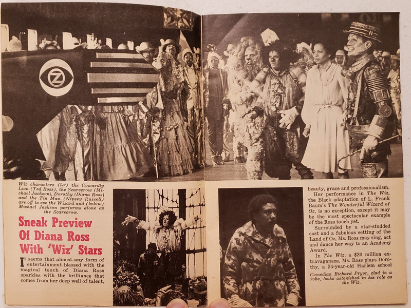 Jet Magazine October 26 1978 Diana Ross~Michael Jackson~ 'The Wiz' ~1970s gallery