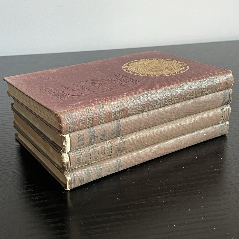 Antique Robert Louis Stevenson 4 Book School Prize Set 1918-1920 Lancaster Royal gallery