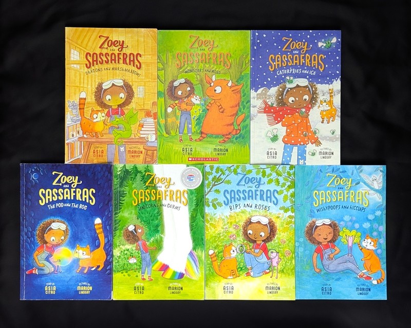Lot Of 7 Asia Citro Books Zoey & Sassafras Pod Bog Caterflies Monsters Wishypoof