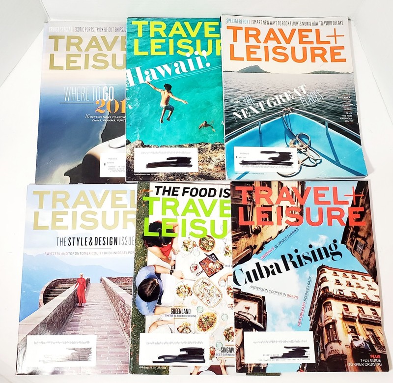 Lot Of 6 Travel + Leisure Magazines 2015 2016 Cuba Hawaii & Food Issue gallery