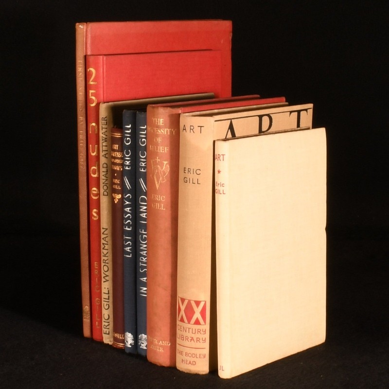 1934-1954 9vol Set of Eric Gill works Illustrated 5 Volumes in Dust Wrappers gallery