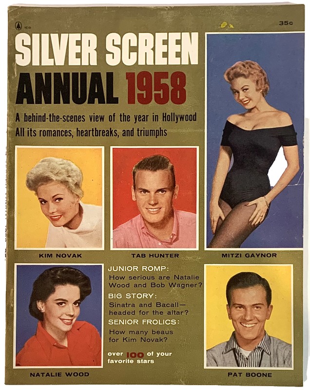 Silver Screen Annual 1958 Kim Novak Mitzi Gaynor Natalie Wood Tab Hunter 74 Pgs