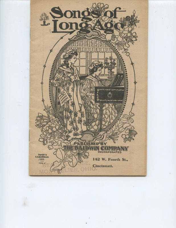 1905 BALDWIN PIANOS «SONGS OF LONG AGO» BOOKLET (32 PAGES, GREAT SONGS, NICE)