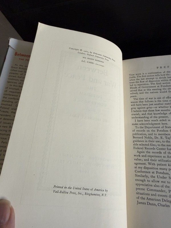 1st Between War and Peace: The Potsdam Conference Herbert Feis HC DJ 1960 WWII gallery