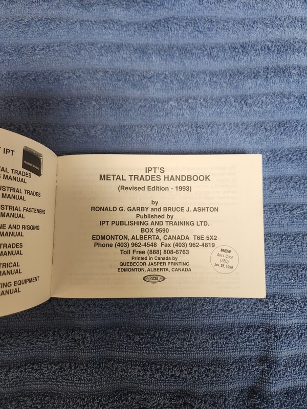 IPT’s METAL TRADES HANDBOOK By Ronald G. Garby & Bruce J. Ashton Revised ED 1998 gallery