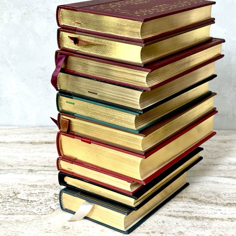Lot of 10 ~ Notable Trial Library HC Leather Bound Special Edition Books gallery