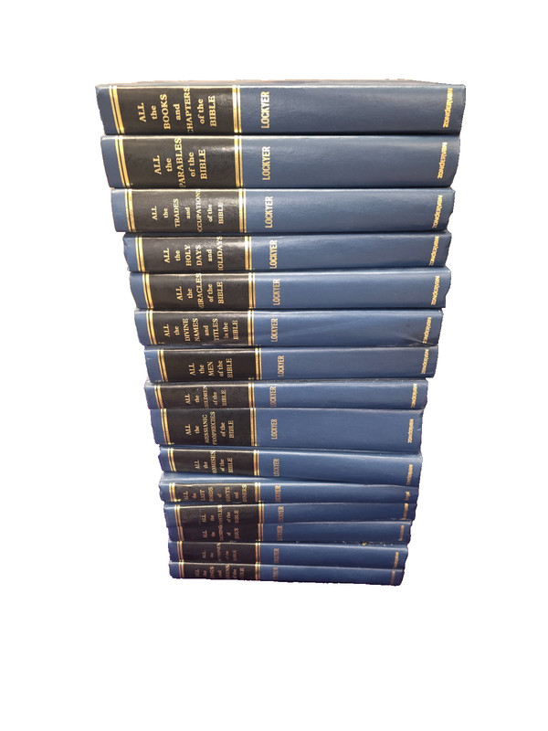All the Books & Chapters of Bible by Herbert Lockyer 15 Volumes 1966 J220