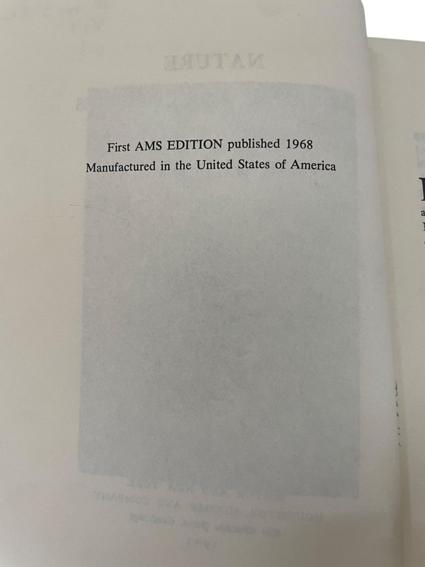 Nature Addresses & Lectures Emerson 1968 First AMS Ed Philosophy Essays AMS gallery