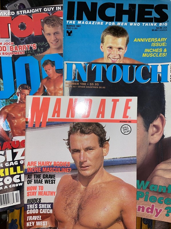 inches 1987 jock 1994 in touch 1993 mandate 1985 torso 1998 vintage magazine