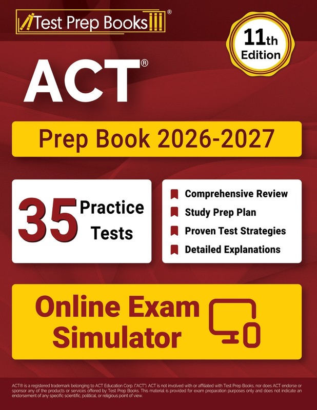 ACT Prep Book 2026-2027: 35 Full-Length Practice Exams + ACT Study Guide
