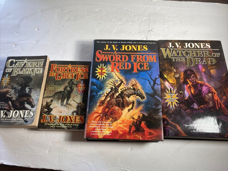 LOT 4 PB HC SWORD OF SHADOWS SERIES BY J.V. JONES FORTRESS GRAY ICE CAVERN BLACK